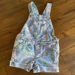 Gap floral overalls